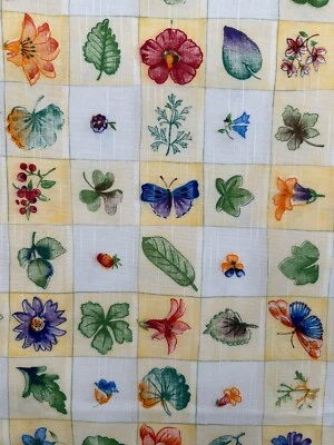 Waverly Pastoral Plaid Authentic Screen Print Cotton Blend Fabric Remnant - Image 1 of 4