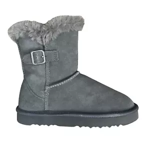 Style & Co stivaletti donna piccoli 2 invernali grigi taglia 6 M morbidi scamosciati e pelliccia - Foto 1 di 8