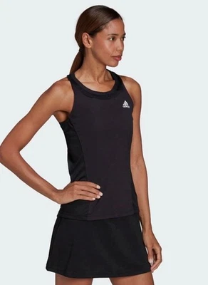 Nueva camiseta sin mangas Adidas negra para club de tenis talla M F170 para mujer Foto 1 de 2