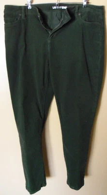 Lands End Corduroy Pants Womens Size US 18, Forest Green, Mid-Rise Str, Petite - Image 1 of 4