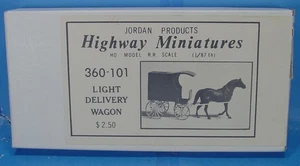 MA HO/HOn3 JORDAN PRODUCTS HIGHWAY MINIATURES 360-101 LIGHT DELIVERY WAGON KIT - Picture 1 of 1