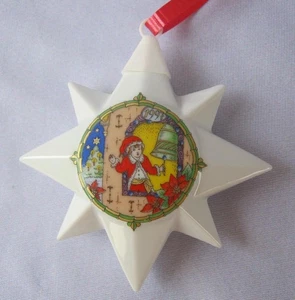 Hutschenreuther 1997 Weihnachten LINGT DIE GLOCKE Porzellan Stern Ornament Germany - Bild 1 von 12