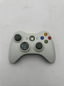 Controller wireless Microsoft XBOX 360 bianco OEM originale usato testato - Foto 1 di 5