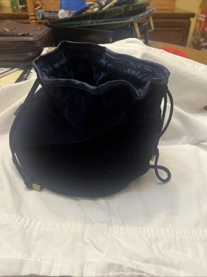 Bolso de mano TOTES azul terciopelo con cordón Foto 1 de 4