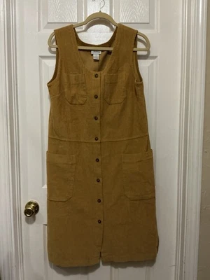 Vermont Country Store Mujer Pana Cambio Latón Botones Bronceado Talla M Foto 1 de 3