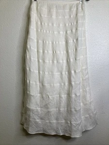Weiche Umrandung 100% Leinen Arielle Stufen Maxirock Petite XS Boho Prärie - Bild 1 von 3