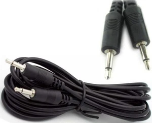 12ft long 1/8"MONO Male-M,3.5mm Plug,Audio Lead Patch/Cable/Cord/Wire 2conductor - Picture 1 of 1