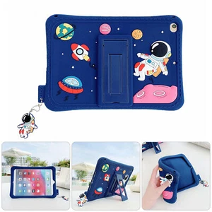 For iPad Air1/2nd mini 4/5th Gen Duty silicone Tablet Case Cover Stand Type - Picture 1 of 14