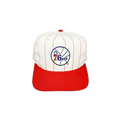 De Colección NBA Philadelphia 76ers Blanco Starter Rayas Dos Tonos Snapback Sombrero 1ª Generación Foto 1 de 4