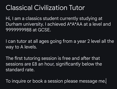 Classical Civilization Tutor (Classics, Ancient History, Archeology) 1st Free - Image 1 of 3