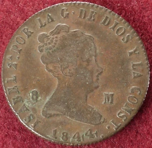 Spain 8 Maravedis 1844 Ja (E1909) - Picture 1 of 2