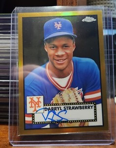 2021 Topps Chrome Platinum Anniversary Darryl Strawberry Gold Auto