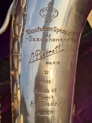 VERY RARE PIERRET 5S ALTO SAXOPHONE 1931 CERTIFICAT!!!/SAX SASSOFONO CONTRALTO - Immagine 1 di 4