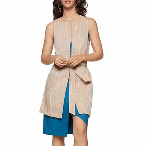 BCBGeneration Vest Woman XS Multi Basket Weave Boyfriend Long MSRP $98 - Picture 1 of 5