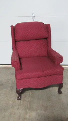Beautiful Wingback Chair Claw Chippendale Cover