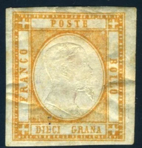 Italy Naples provinces 1861 10 grane MH Sas 22 CV $210 191224023 - Picture 1 of 2