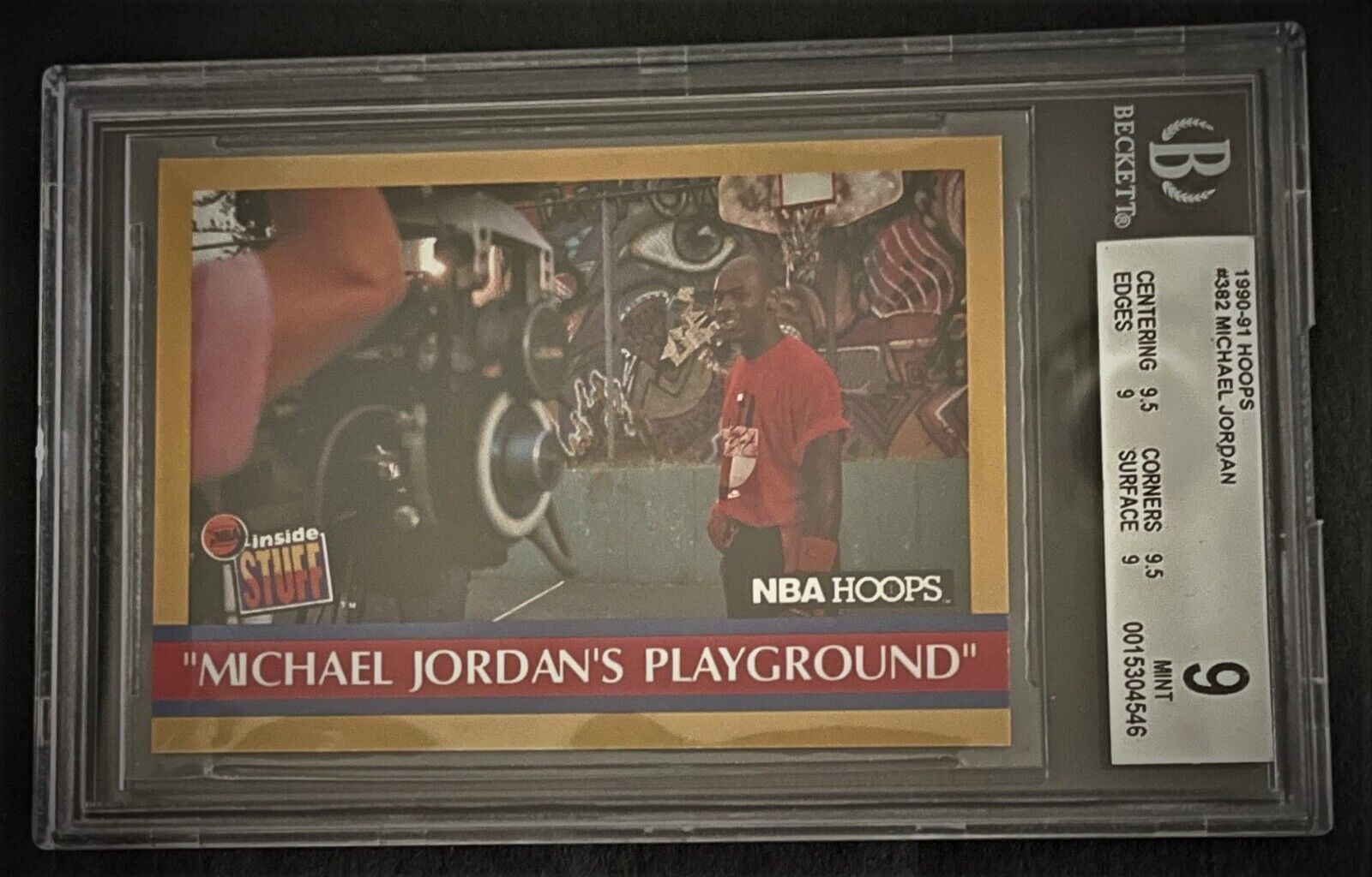 1990-91 Hoops #382 Michael Jordan BGS 9 w/ 9.5 CENTER&CORNERS CRISP "PLAYGROUND"