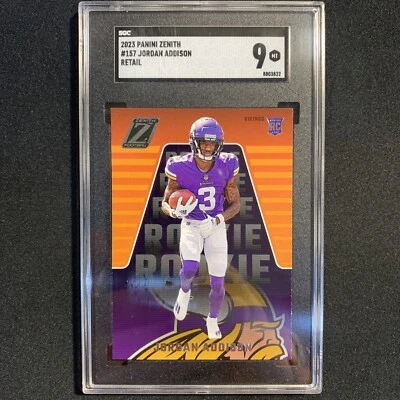 Jordan Addison 2023 Panini Zenith RC #157 SGC 9 - Image 1 of 2