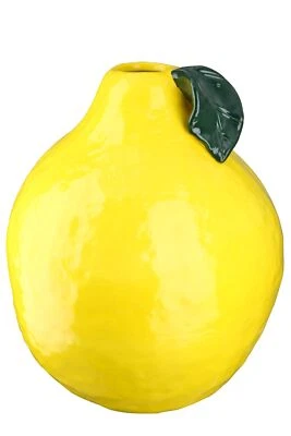 Dekovase LIMONE ZITRONE bauchig H. 25,5cm gelb aus Keramik Gilde WA - Bild 1 von 2