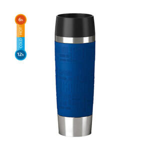 Emsa Travel Mug Grande Thermo Mug Insulated Mug Sleeve Stainless Steel Blue