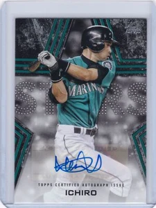 2023 Topps Series 1 Baseball Stars Auto Black Ichiro Mariners 41/99 - Foto 1 di 2