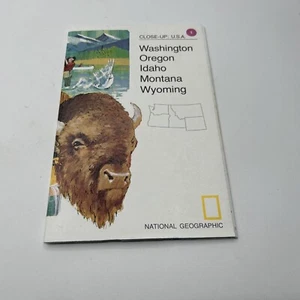 NatGeo National Geographic Vintage 1986 Paper Map Close-Up USA Pacific Northwest - Picture 1 of 6
