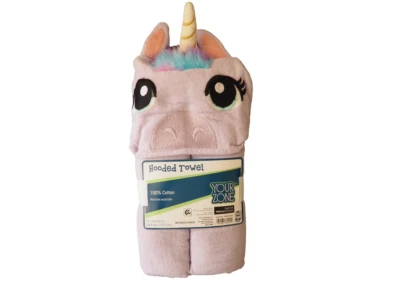 Your Zone Unicorn Hooded Towel 23" W x 51" L 100% Cotton - Image 1 of 3