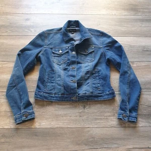 New Look Three Quarter Length Jean Jacket Womens Medium Long Sleeve Denim Medium - Picture 1 of 6