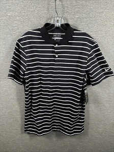 NWT Nike Dri-Fit Victory Stripe Golf Polo Black White Gray BV0367-010 Size Small - Picture 1 of 12