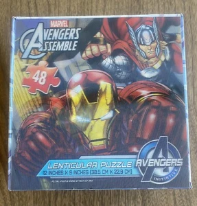 Marvel Avengers Assemble 48 Piece Lenticular Puzzle 12x9” New Sealed! - Picture 1 of 4