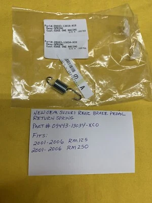 NUEVO OEM SUZUKI MUELLE PEDAL FRENO TRASERO (09443-13034-XC0) RM125, RM250, AHRMA Foto 1 de 2