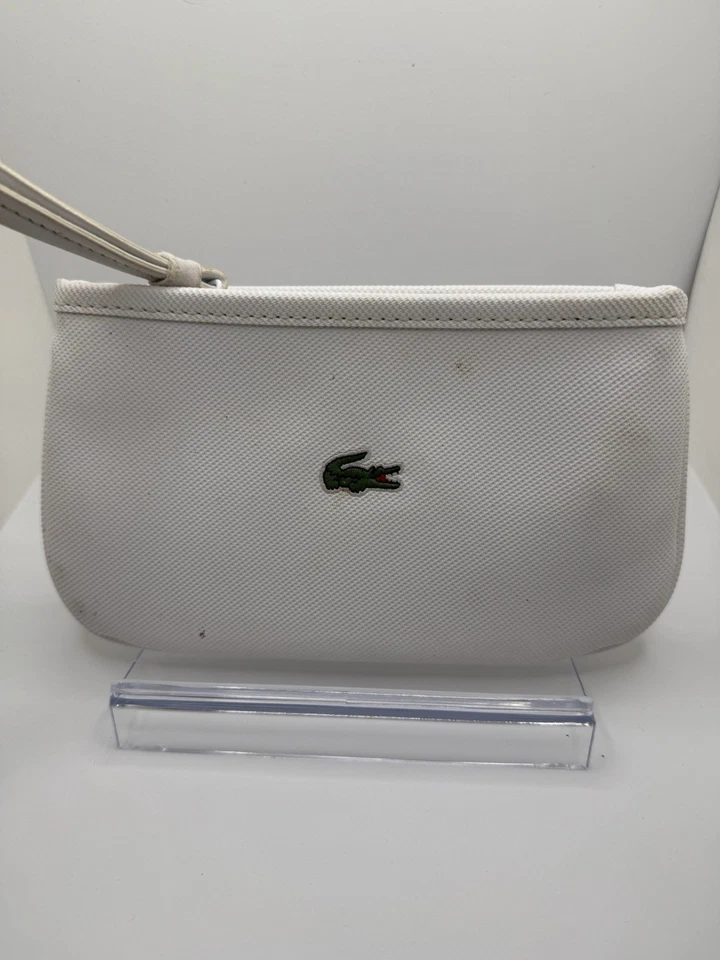 Lacoste Red Wristlet Clutch Bag Alligator - Image 1 of 4