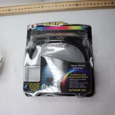 Sensor Brite Outdoor Solar LED Area Light Color Changing ABS Black