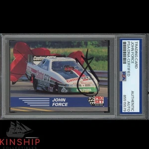 John Force signed 1991 Pro Set Trading Card PSA DNA Slab BHRA Racing Auto C4714 - Picture 1 of 1