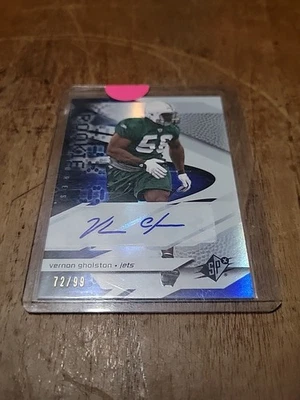 2008 Upper Deck SPx Football Vernon Gholston New York Jets Rookie Auto #d 99 - Image 1 of 2