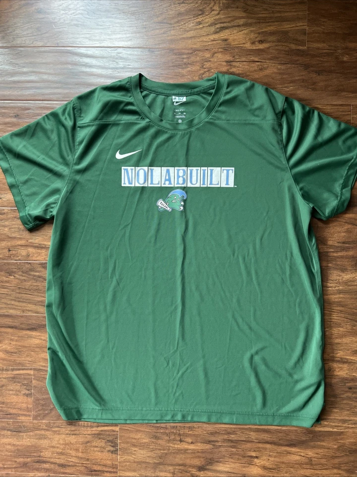 Nike Men’s Tulane NOLABUILT Football Green Wave Dri Fit XXL EUC! - Image 1 of 4