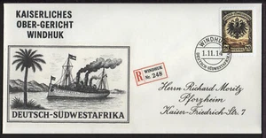 ✔️ Deutsches Reich 1914. COLONY RARE COVER DEUTSCH SüDWEST AFRIKA REPRODUCTION!! - Picture 1 of 1