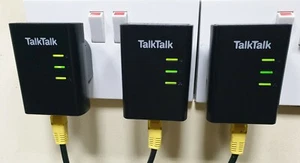 D-LINK DHP-308AV AV500 (Mini) Powerline Adapters x 3 + Ethernet TalkTalk, BT - Picture 1 of 4