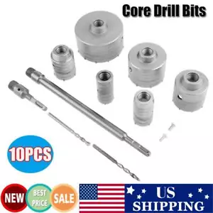 10Pcs SDS+ Tungsten Core Masonry 35-110mm Drill Hole Saw Cutter Pilot Bit - Picture 1 of 23