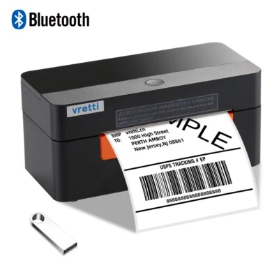 VRETTI Bluetooth Thermal Shipping Label Printer 4x6 EBAY MERCARI POSHMARK Black - Image 1 of 4