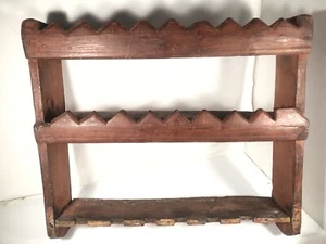 Primitive Hand Made Reclaimed Wood 3 Tier Shelf Antique Square Head Nails USA - Picture 1 of 12