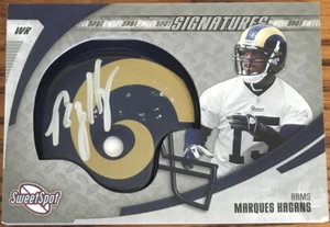 2006 Sweet Spot Signatures Marques Hagans SSS-MH St.Louis Rams - Picture 1 of 2