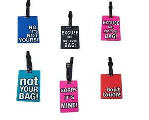 Juego de combinación etiqueta de equipaje maleta nombre etiqueta identificación diversión novedad vacaciones bolsa de viaje - Imagen 1 de 19
