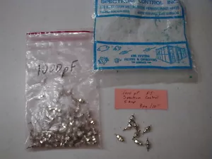 FT-2 1000 pF Chassis Feedthru Caps, Spectrum Control, w/ H/W, 10 A, 10 pcs NOS - Picture 1 of 1