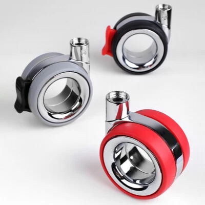 ROBBY Möbelrolle sehr hochwertig 75mm Doppelrolle Lenk Bremse Schwarz Grau verchromt