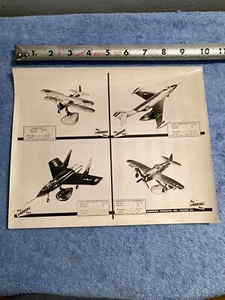 VINTAGE LINDBERG LINE VOODOO THUNDERBOLT CUTLASS PLANES MODEL B & W PHOTOGRAPH - Picture 1 of 9
