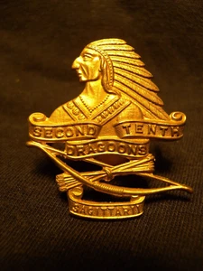 2nd/10th DRAGOONS CAP BADGE 1938 C7 SECOND TENTH 2-10 SAGITTARII CANADA SCULLY - Picture 1 of 10