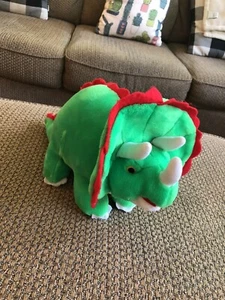 BJ Toy Co Plush Neon Green Dinosaur Stuffed Animal - Picture 1 of 10