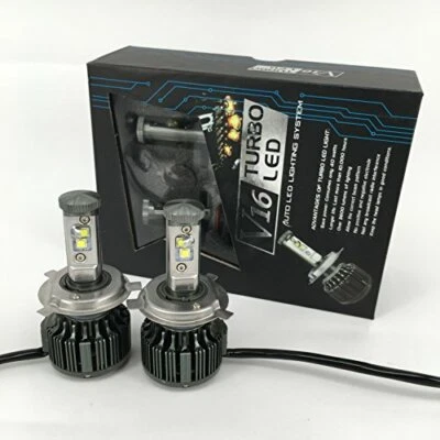 V16 Turbo US Cree LED Headlight Kit 80W & 7600Lm/Set, H4/HB2/9003 Hi/Lo - 6000K - Image 1 of 4