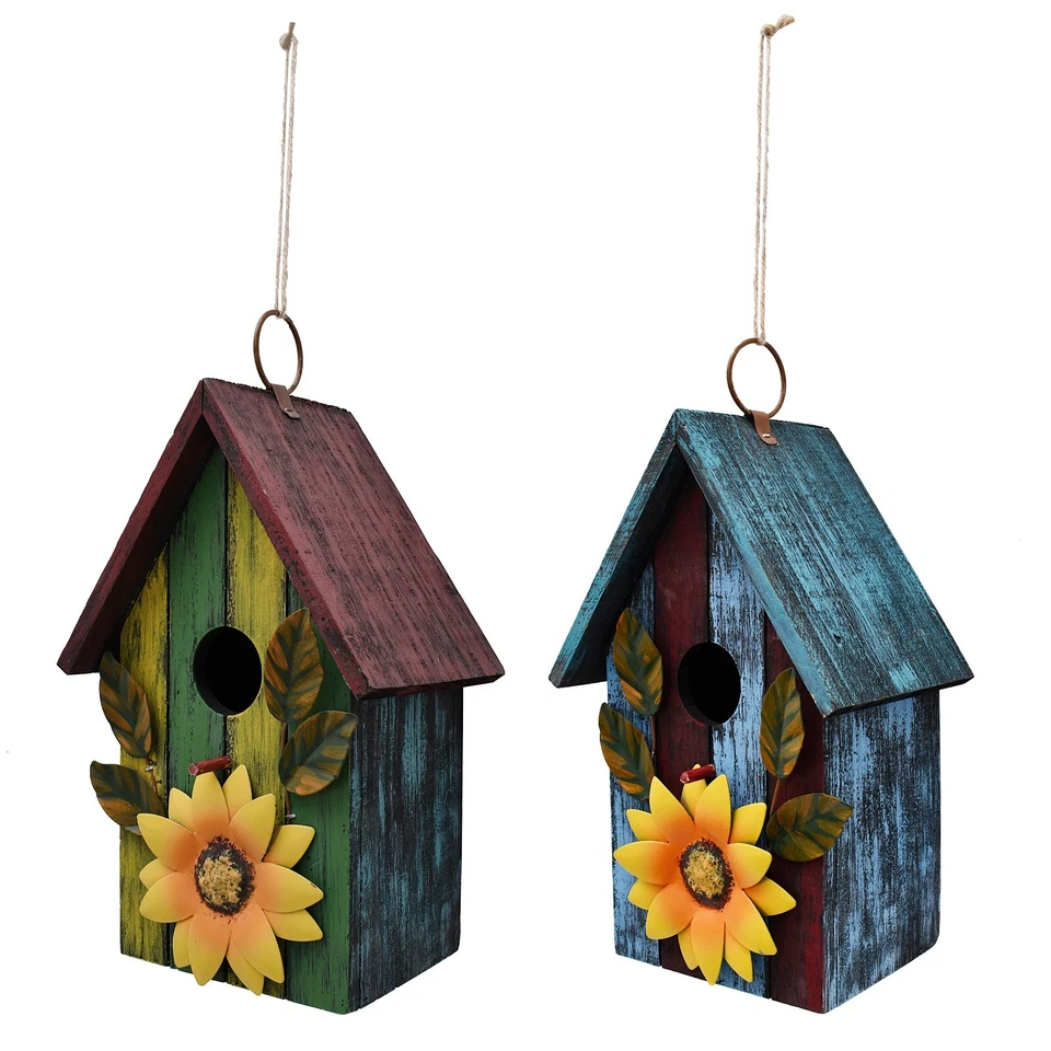 Caja de anidación Bluebird Bird House colgante para colibrí exterior Foto 1 de 1